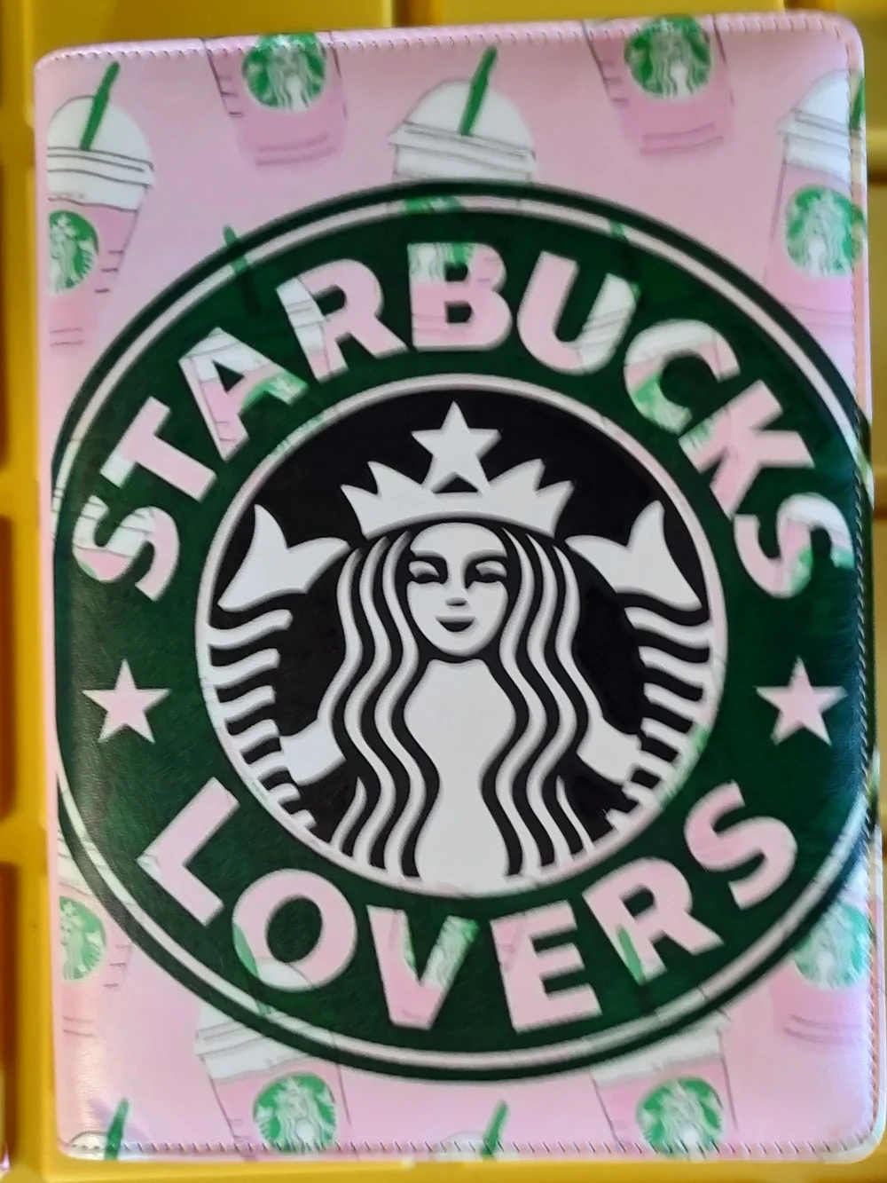 Starbucks Pink and Green Logo Binder Notebook